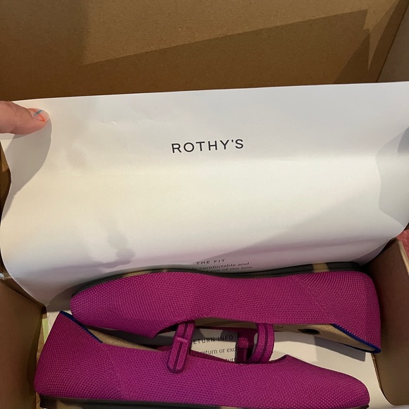 Rothy's The Square Mary Jane - Wild Orchid Size 7.5 NWT - Picture 5 of 8